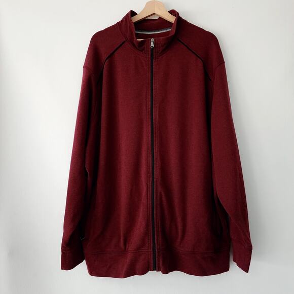 Cutter & Buck‎ red full zip sweater jacket cardigan mens size 3XB - Picture 1 of 7